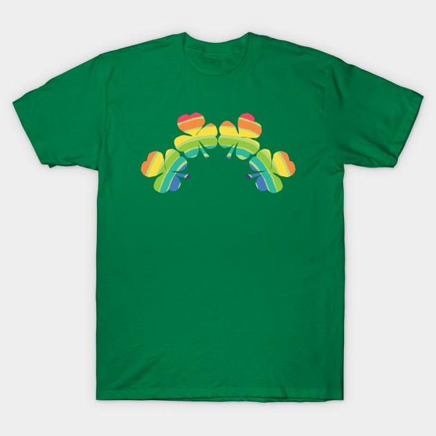 Lucky Shamrock Rainbow for St Patricks Day T-Shirt by ellenhenryart